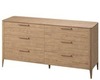 Комод Type из массива дуба, 6 ящиков, ширина 170 см (натуральный дуб)