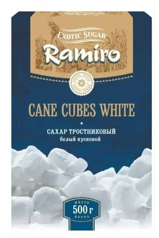 Ramiro Сахар тростн белый кусковой 500гр картон