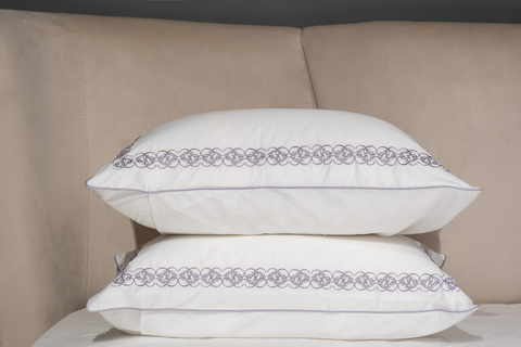 Наволочки 2шт 50х70 Garda Decor Фиори сиренево-белый