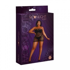 Сексуальное платье-сетка от Moonlight модель № 10 черное (plus size)