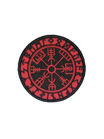 Патч Компас викингов красный