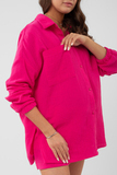 Рубашка для беременных 15884 фуксия
