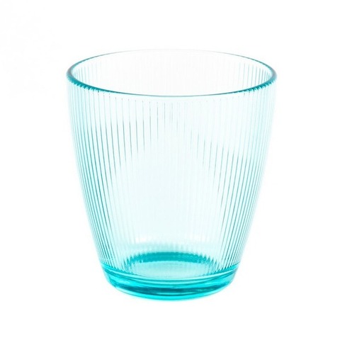Стакан низкий "Концепто Страйпи" бирюзовый 250 мл