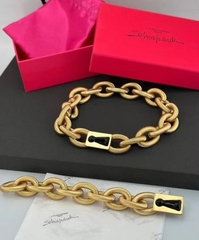 Крупный браслет-цепь SCHIAPALERRI с замком замочная скважина