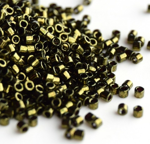 DBM-0011 Бисер цилиндрический Миюки делика 10/0 /Miyuki delica 10/0 Metallic Olive