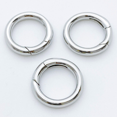 Замок-кольцо, цвет серебро (родий), диаметр 18 мм, цена за 1 шт