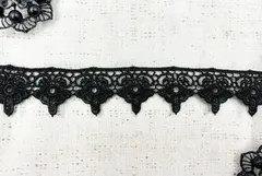 Кружево плетеное, ш. 3 см, чёрный
