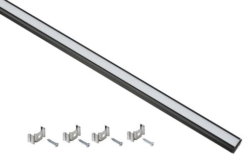 Профиль алюм. для LED ленты 1712 прям. 2м к-т опал черн. IEK