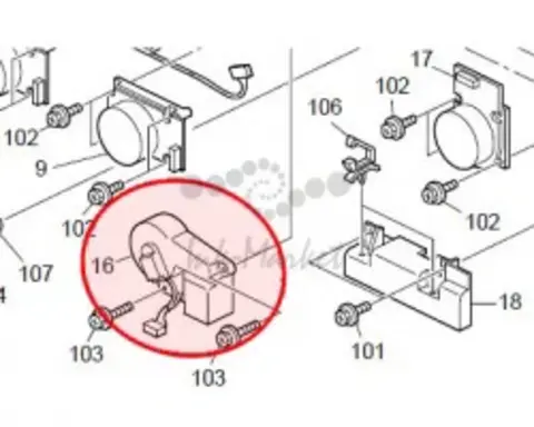 Блок привода механизма активации ролика переноса Ricoh D0891199 / B2231199 / D089-1199 / B223-1199