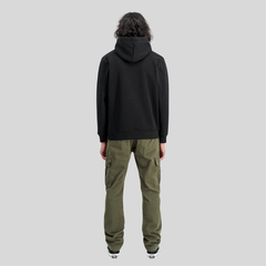 Толстовка Alpha Industries Basic Big Logo Hoodie Black (Чёрная)