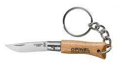Нож Opinel №7, нержавеющая сталь, бук, с кожаным темляком