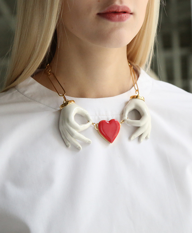 Колье Heart Couple Hand
