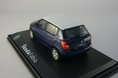 Skoda Fabia 2 met.-dkl.-blue with white roof 2006 Abrex 1:43