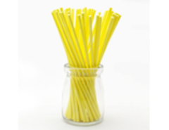 Палочки для кейк-попсов/меренги желтые - 50 шт. Длина 15 см.