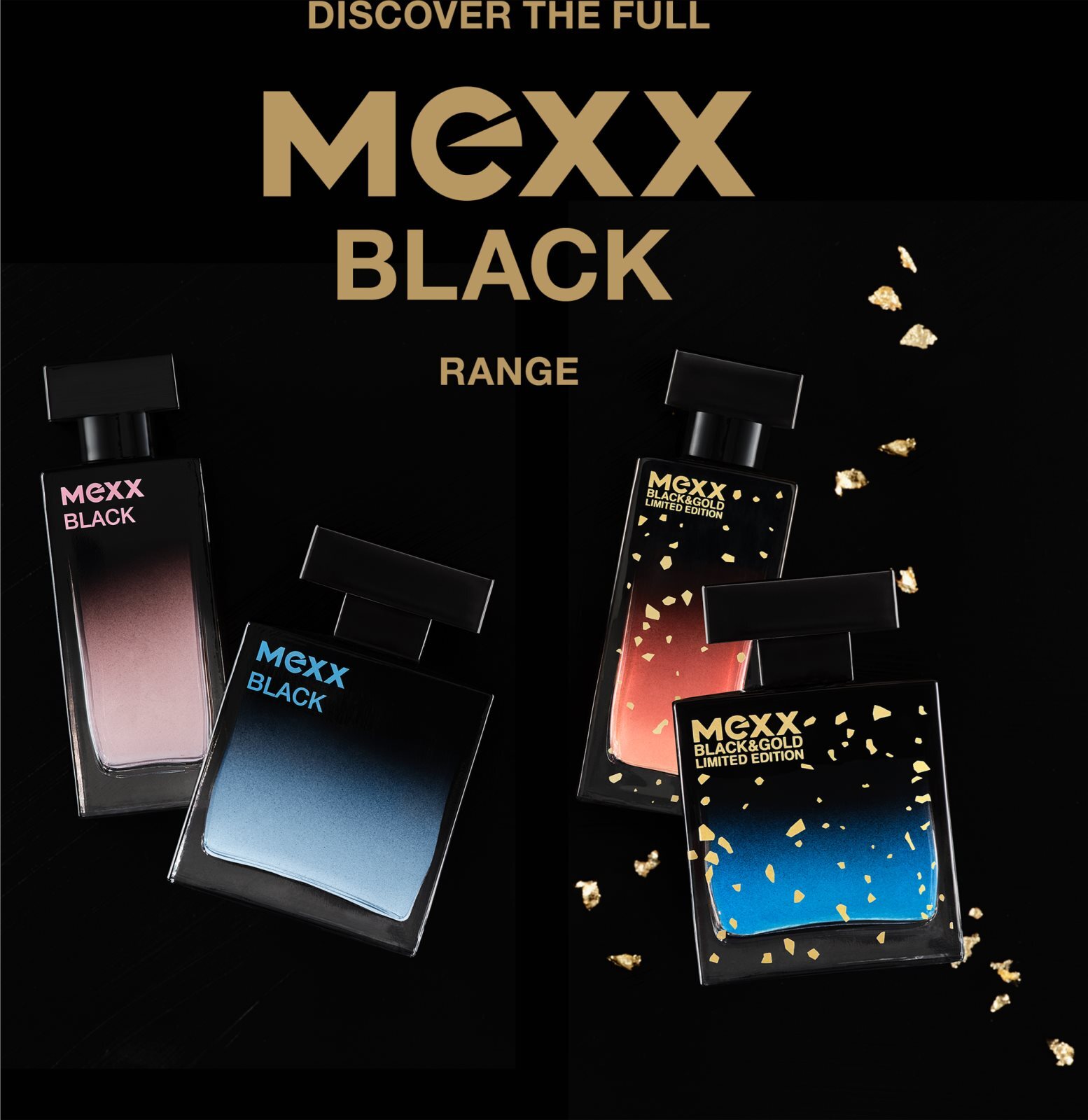 Mexx туалетная вода для женщин Black & Gold Limited Edition купить в Москве  | Доставка по России.