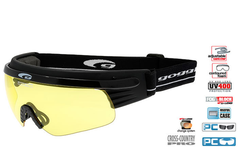 Лыжные очки-маска Goggle Shima Black-Yellow