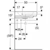 Geberit 862150000+226150000 Комплект Renova Compact Шкафчик под раковину угловой, 690х604 мм, корпус белый матовый, фасад белый глянец с раковиной 226150000