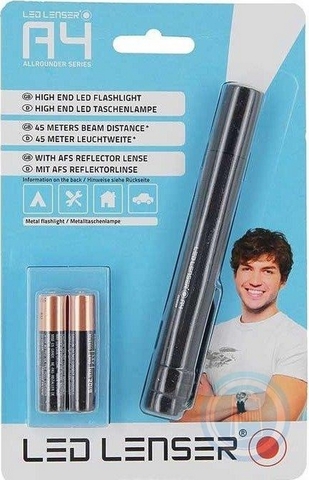 Фонарь ручной Led Lenser A4, 24 lm, чёрный, AAA x 2 шт. (8402BK)