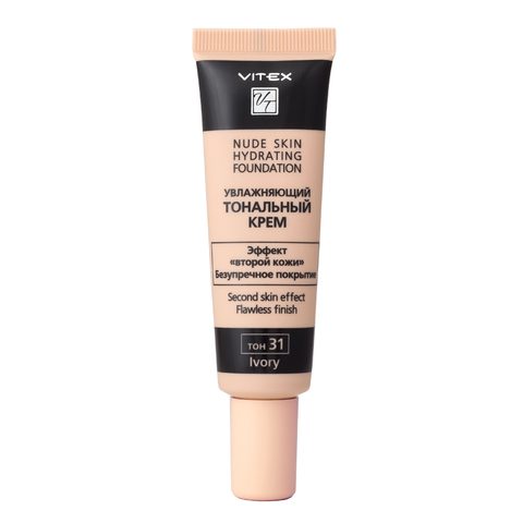 VITEX Тональный крем Увлажняющий NUDE SKIN HYDRATING FOUNDATION т.31 Ivory 30мл