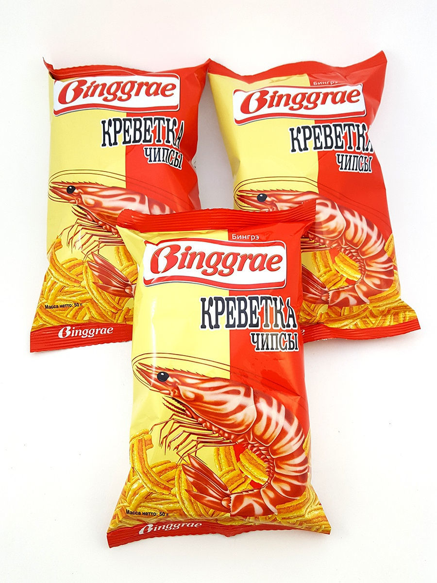 Чипсы Binggrae Креветка 50 гр - купить по выгодной цене | MIYOUNG.RU