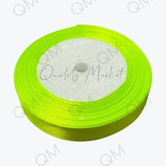 Лента атласная 1,5 см 25 ярдов (салатовая) №075