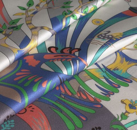 Наволочка 50x70 Mollen Алконост жемчужно-белая шелковая