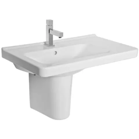 Jika 8.1242.2.000.104.1 CUBITO раковина асимметричная правая 750x450, 1 отверстие под смеситель в центре, белый