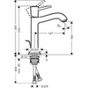 Смеситель для раковины однорычажный с донным клапаном Hansgrohe Metropol 31302090