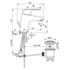 Смеситель для раковины однорычажный с донным клапаном Ideal Standard Ceraflex B1707AA