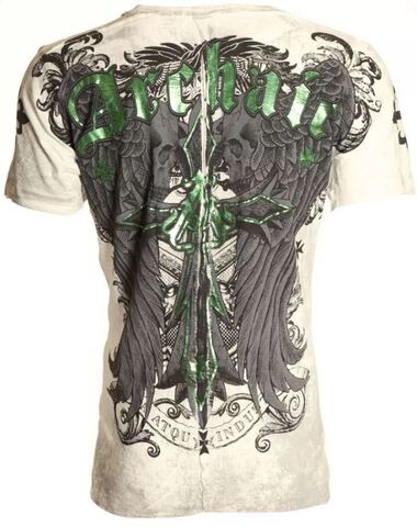 Archaic | Футболка мужская LUSTROUS White AM1339W от Affliction спина