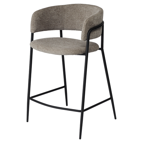 Стул полубарный Helning, мягкий шенилл, капучино