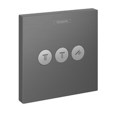 Hansgrohe ShowerSelect 15764340 Запорно-переключающий вентиль на 3 положения (чёрный хром шлифованный) фото