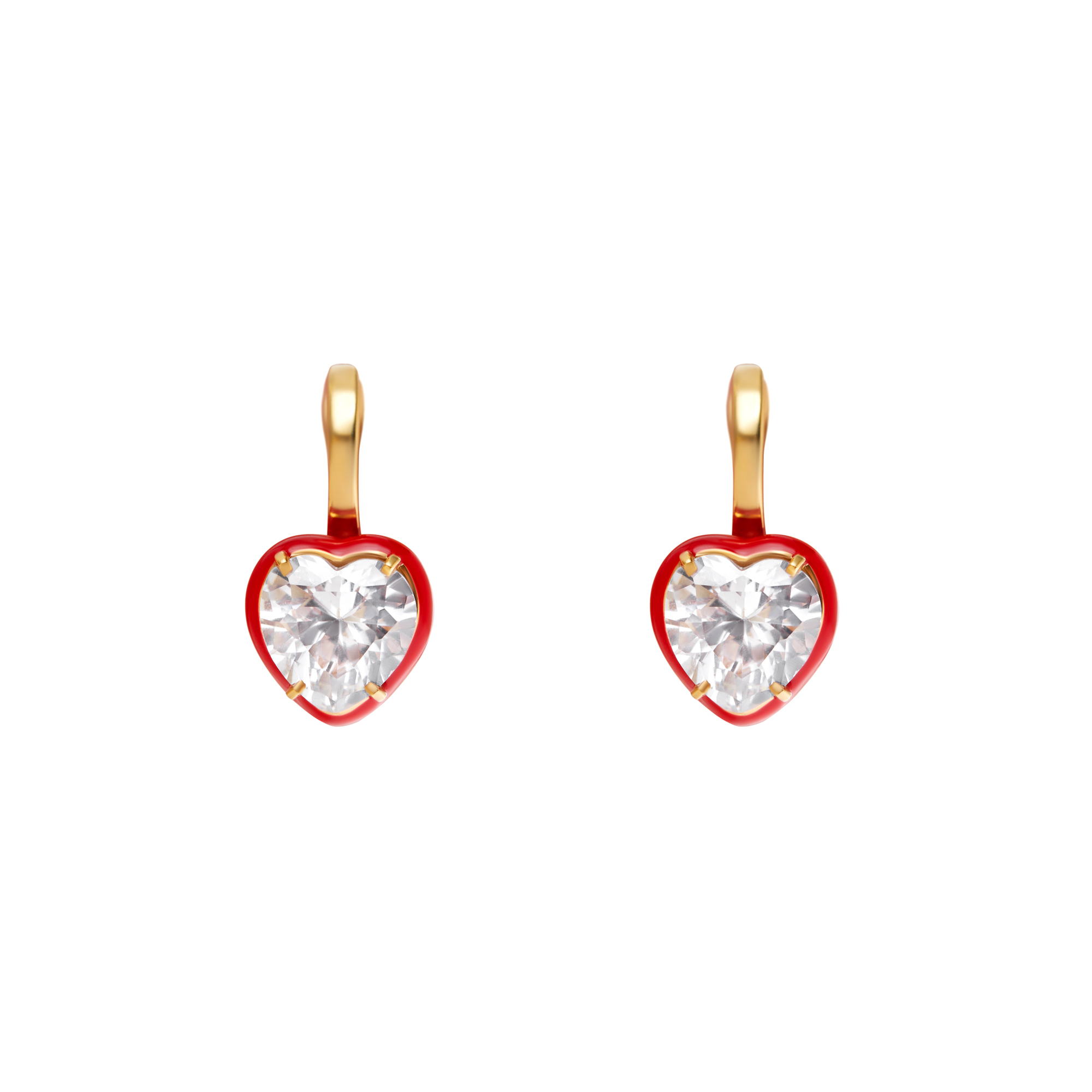 Серьги Heart Macaroon Earrings – Strawberry