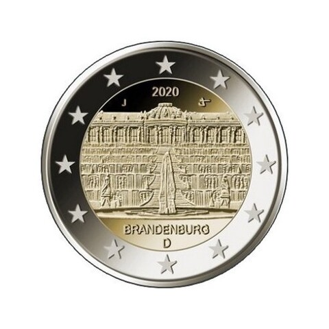 2 евро Германия - Дворец Сан-Суси в Потсдаме. (Двор J). 2020 год