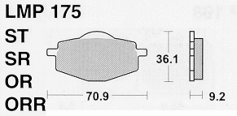 Колодки дискового тормоза AP Racing LMP175 ST  (FDB383 / FA101)