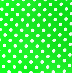 Ткань плательная Кашибо белый горох на зелёном, d 2,1 см