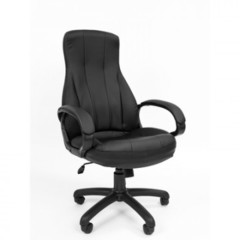 Кресло офисное РК 190 черное (экокожа/пластик)