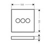 Hansgrohe ShowerSelect 15764340 Запорно-переключающий вентиль на 3 положения (чёрный хром шлифованный)