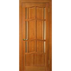 Купить Межкомнатная дверь массив сосны Ампир ДБО тонированная сосна остеклённая