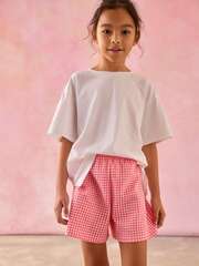 Шорты для девочки Next AH9-462, Красный, Белый