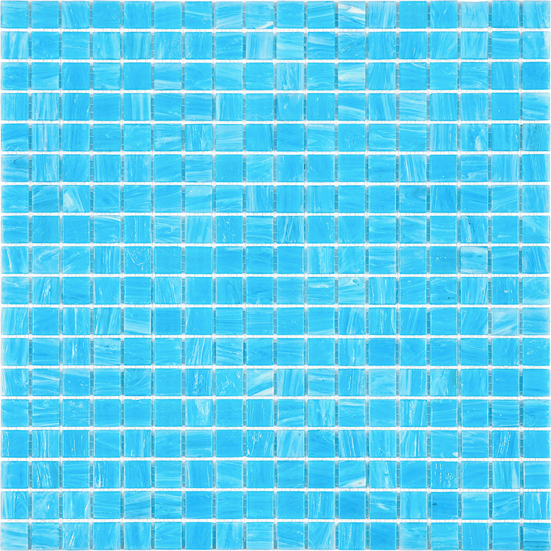 ME04 Мозаика одноцветная чип 15 стекло Alma Mono Color голубой квадрат глянцевый