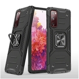 Противоударный чехол Strong Armour Case с кольцом для Samsung Galaxy S20 FE (Черный)