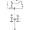 Cezares LORD-LLP-02 LORD-LLP-02 Кухонный смеситель настенного монтажа бронза, ручки бронза