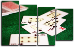 Модульная картина "Карты в покере"