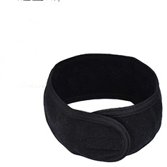 Повязка д/волос Махровая на липучке 1 шт (черная)