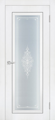 Дверь PST-25 / Цвет белый бархат / Сатинат закаленное Кристалайз / Двери PROFILO PORTE