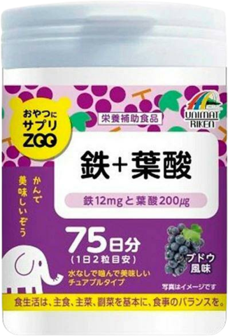 Unimat Riken Бад Железо Фолиевая кислота Zoo Series for Snacks Iron + Folic Acid