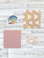 Сет из 2х пелёнок Mjölk Радуга/Desert Rose