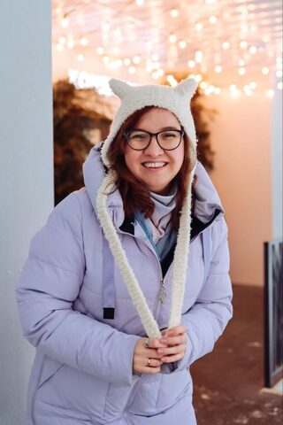 МК Шапка с ушками, пряжа BOUCLE COTTON от O’YARN