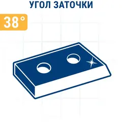 Нож для рубанка ПРАКТИКА 110 мм х 29 х 3 мм, быстрорежущая сталь (2 шт.) для Makita 1911 (910-669)